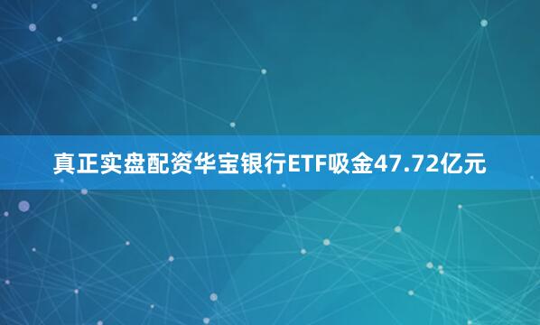 真正实盘配资华宝银行ETF吸金47.72亿元